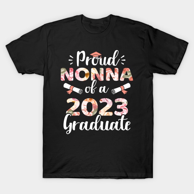 Proud nonna of a 2023 graduate for family graduation T-Shirt by Designzz